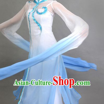 Traditional Chinese Long Sleeve Dance Costumes Custom Dance Costume Folk Dancing Chinese Dress Cultural Dances and Headdress Complete Set