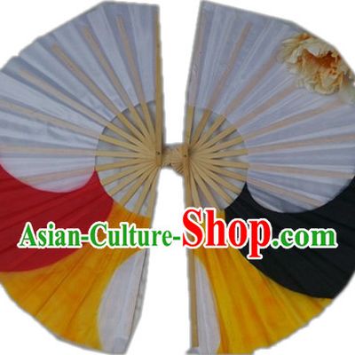 Traditional Hands Painted Chinese Fans Oriental Fan Folk Dance Hand Fan Dance Ribbons Cultural Dances