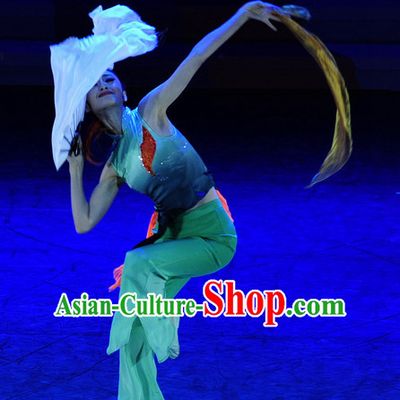 Pure Silk Traditional Chinese Fans Oriental Fan Folk Dance Hand Fan Dance Ribbons Cultural Dances