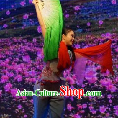 Pure Silk Traditional Chinese Fans Oriental Fan Folk Dance Dance Ribbons Cultural Dances Hand Fan
