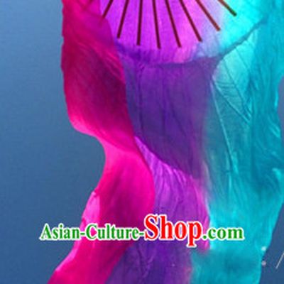 Pure Silk Color Transition Competition Chinese Dance Fan Cultural Fans
