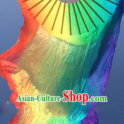 Pure Silk Color Transition Competition Chinese Dance Fan Cultural Fans