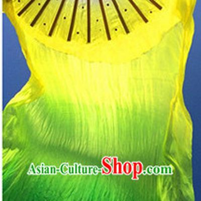 Pure Silk Color Transition Changing Competition Chinese Dance Fan Cultural Fans
