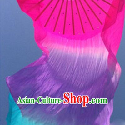 Pure Silk Color Transition Changing Competition Chinese Dance Fan Cultural Fans