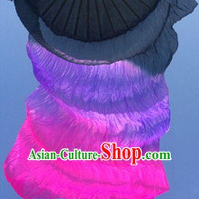 Pure Silk Color Transition Changing Competition Chinese Dance Fan Cultural Fans
