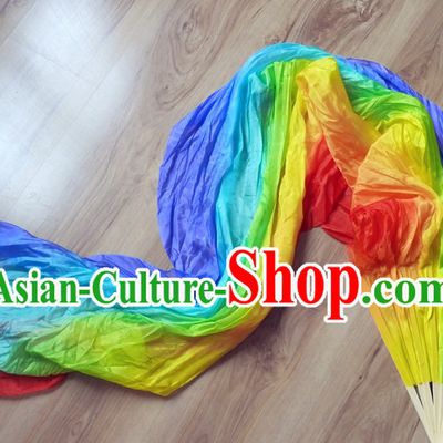 Pure Silk Color Transition Changing Competition Chinese Dance Fan Cultural Fans