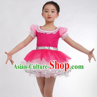 Chinese Competition Modern Dance Costumes Kids Dance Costumes Folk Dances Ethnic Dance Fan Dance Dancing Dancewear for Children