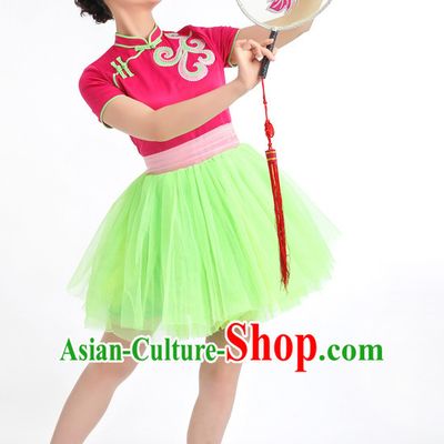 Chinese Competition Stage Dance Costumes Female Dance Costumes Folk Dances Ethnic Dance Fan Dance Dancing Dancewear for Women
