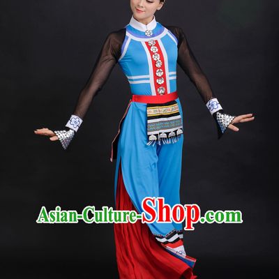 Chinese Competition Stage Tibet Dance Costumes Female Dance Costumes Folk Dances Ethnic Dance Fan Dance Dancing Dancewear for Women