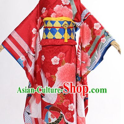 Traditional Japanese Style Kimono Cosplay Dress for Women