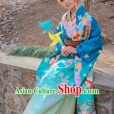 Traditional Japanese Style Kimono Cosplay Dress for Women