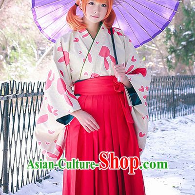 Traditional Japanese Style Kimono Cosplay Dress for Women