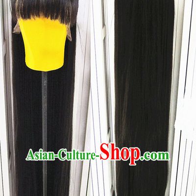 Chinese Traditional Swordsmen Wig Ancient Men Wigs Ladies Wigs Black Wigs Male Lace Front Wigs Custom Hair Pieces