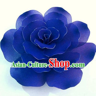 Blue Traditional Chinese Stage Performance Flower Dance Props Dancing Prop