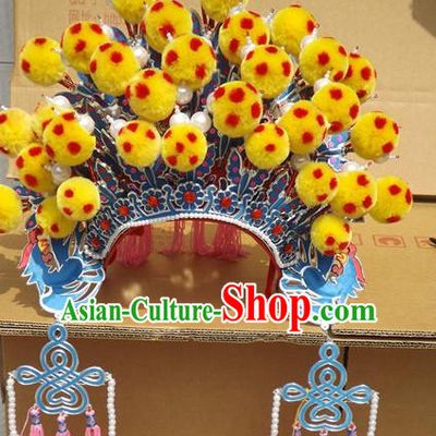 Traditional Chinese Opera Hat Hair Jewelry Hairpieces