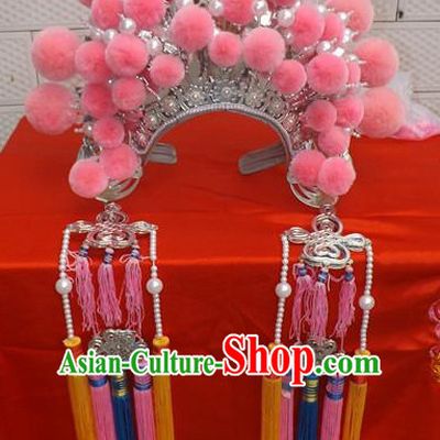 Traditional Chinese Opera Hat Hair Jewelry Hairpieces Phoenix Crown
