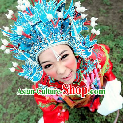 Traditional Chinese Opera Hat Hair Jewelry Hairpieces Phoenix Crown