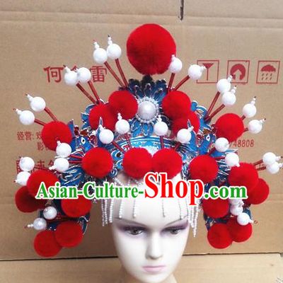 Traditional Chinese Opera Hat Hair Jewelry Hairpieces