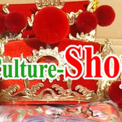 Chinese Headdress Wedding Bridal Bridegroom Hat for Men