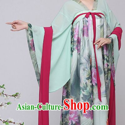 Asian Chinese Tang Dynasty Long Dresses Hanfu Costume Clothing Chinese Robe Chinese Kimono for Women