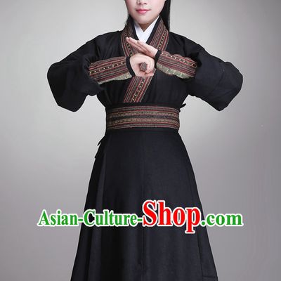Asian Chinese Han Dynasty Hanfu Dress Costume Clothing Oriental Dress Chinese Robes Kimono for Women Gilrls Adults Children