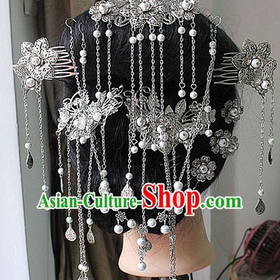 Chinese Ancient Empress Princess Hair Accessories Headdress Hairpin Headwear Jewelry for Women Girls