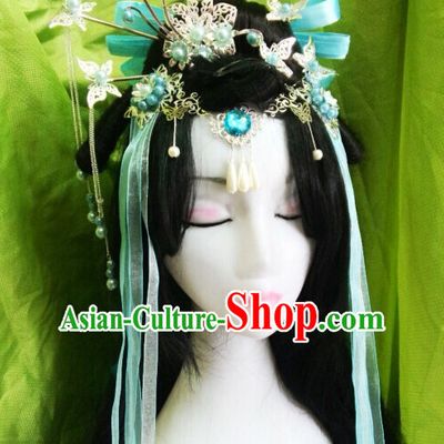 Chinese Ancient Empress Princess Queen Hair Accessories Headdress Hairpin Headwear Jewelry for Women Girls