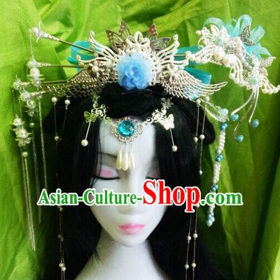 Chinese Ancient Empress Princess Queen Hair Accessories Headdress Hairpin Headwear Jewelry for Women Girls