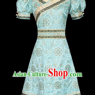 Mongolian People Yuan Dynasty Mongolians Dance Costumes Queen Princess Empress Clothing Clothes Garment Complete Set for Women Girls