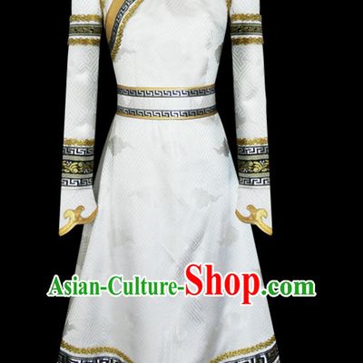Mongolian People Yuan Dynasty Mongolians Dance Costumes Clothing Clothes Garment Complete Set for Women Girls
