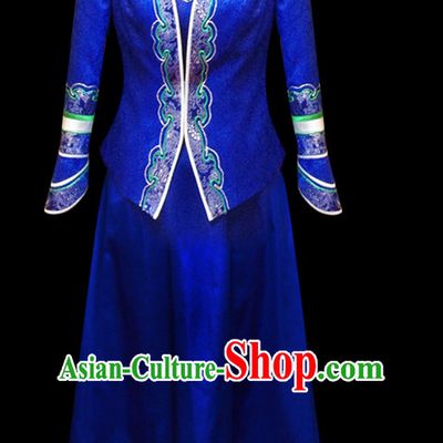 Mongolian People Yuan Dynasty Mongolians Dance Costumes Clothing Clothes Garment Complete Set for Women Girls