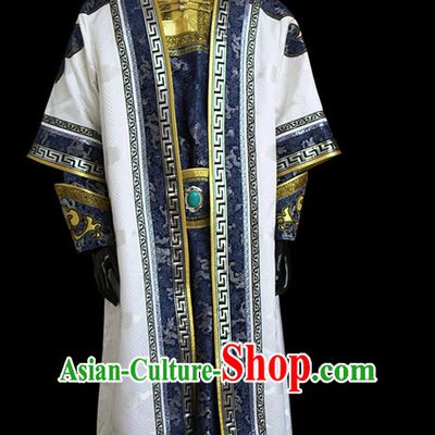 Chinese Mongolian People Genghis Khan Yuan Dynasty Mongolians Dance Costumes Emperor Prince Clothing Dress Garment Complete Set for Men Boys