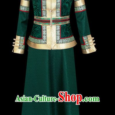 Mongolian People Yuan Dynasty Mongolians Dance Costumes Clothing Clothes Garment Complete Set for Women Girls