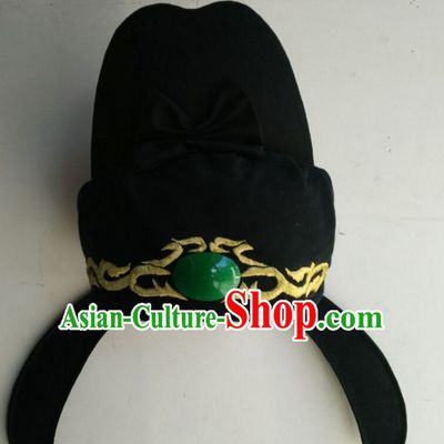 Ancient Asian Chinese Headdress Oriental Headwear Tang Dynasty Hat for Men Boys