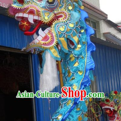 Top Best Blue Gold Beijing Olympic Games Opening Ceremony Dragon Dancing Costumes Complete Set