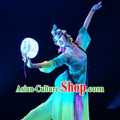Traditional Chinese Classical Fan Dancing Dancewear Dance Costumes for Women