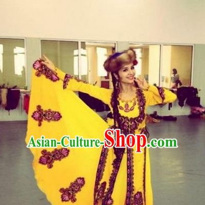 Chinese Traditional Xinjiang Dance Costumes Complete Set for Women or Gilrs