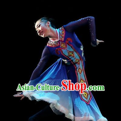Chinese Traditional Mongolian Dance Costumes Complete Set for Women or Gilrs