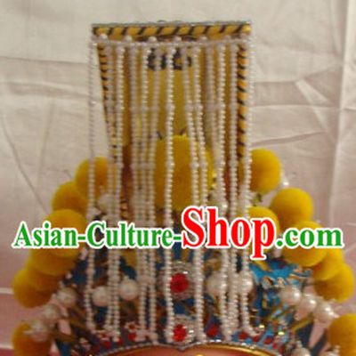 Chinese Beijing Opera Crown Coronet Headpieces Headwear Headdress Hat for Men