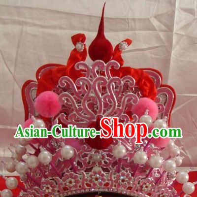 Chinese Beijing Opera Crown Coronet Headpieces Headwear Headdress Hat