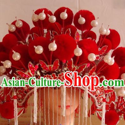 Chinese Beijing Opera Crown Coronet Headpieces Headwear Headdress Hat Phoenix Crown Coronet