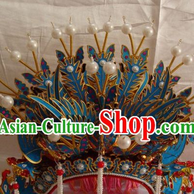 Chinese Beijing Opera Crown Coronet Headpieces Headwear Headdress Hat Phoenix Crown Coronet