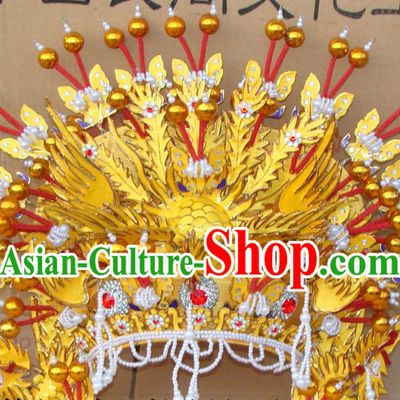 Chinese Beijing Opera Crown Coronet Headpieces Headwear Headdress Hat Phoenix Crown Coronet