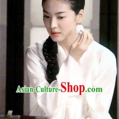 Ancient Korean Female Long Black Wigs