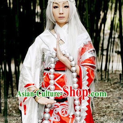 Chinese Superhero Monk Cosplay Costumes and Headdress Complete Set