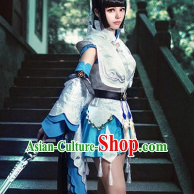 Chinese Superhero Cosplay Costumes and Headdress Complete Set for Women
