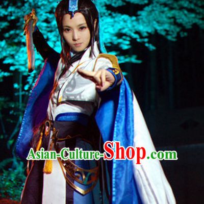 Chinese Superhero Cosplay Costumes and Headdress Complete Set for Women