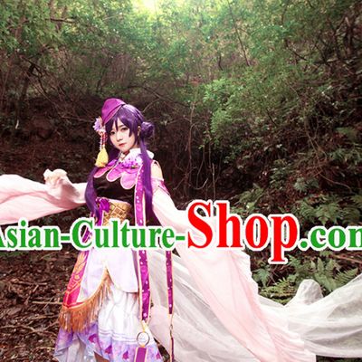 Chinese Superhero Cosplay Costumes and Headdress Complete Set for Women