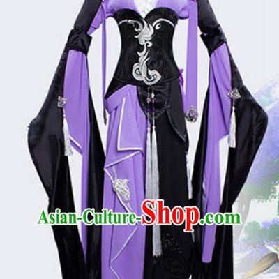 Chinese Cute Cosplay Costumes and Headdress Complete Set for Women