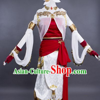 Chinese Cute Cosplay Costumes and Headdress Complete Set for Women